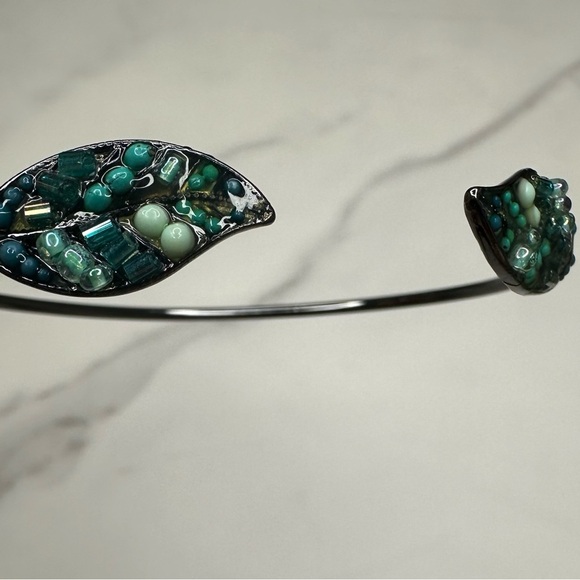 Boho Gunmetal Thin Cuff Bracelet - Picture 3 of 3